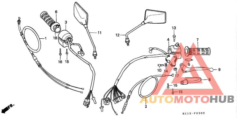 Handle lever/switch/cable