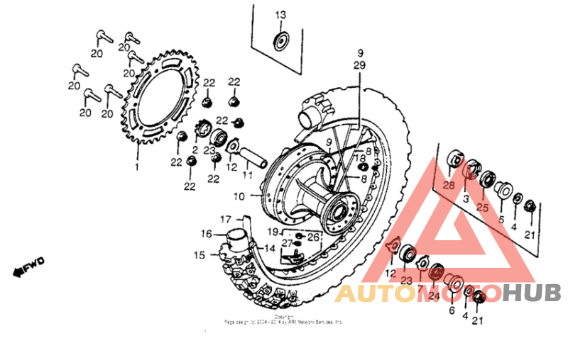 Rear wheel 82-83