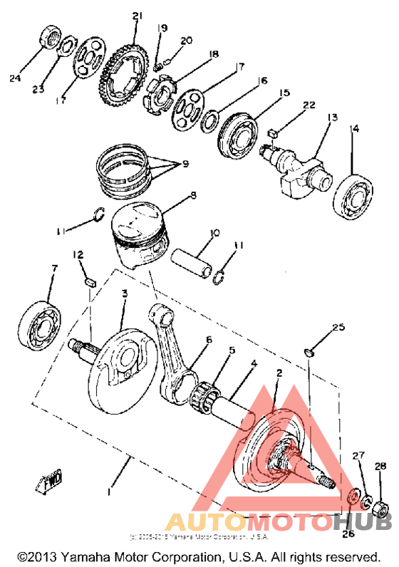 Коленчатый вал и Поршень