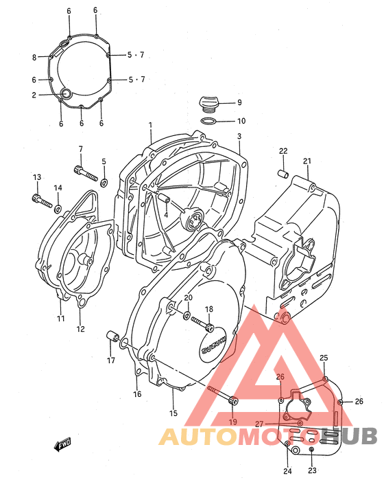 Crankcase cover ass`y  (v