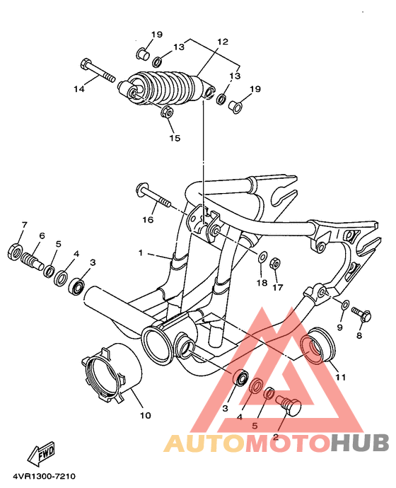 Hinterradschwinge aufhang