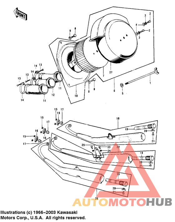 Air cleaner/mufflers