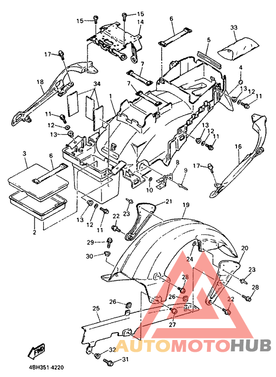 Задний бампер