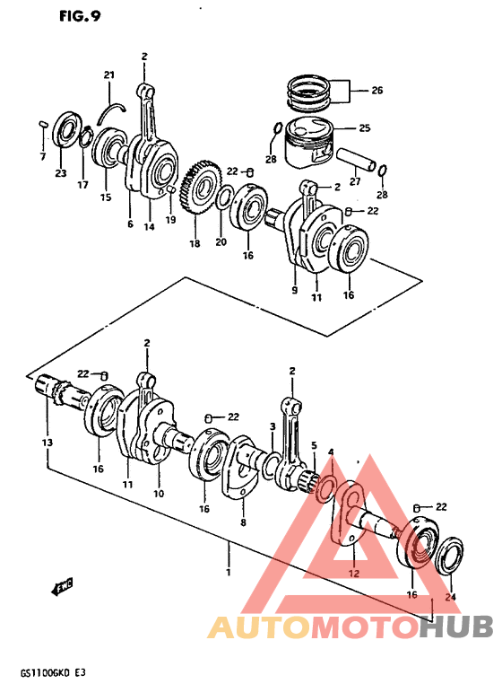 Вал коленчатый