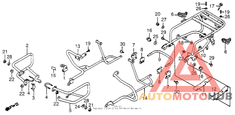 Engine guard + saddlebag stay