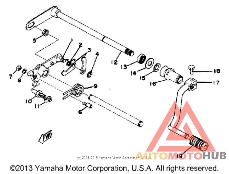 Shift shaft pedal