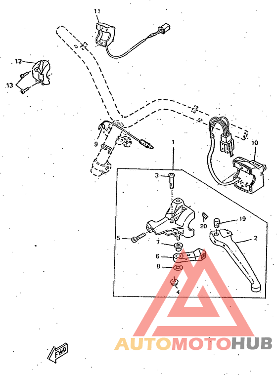 Handle switch. lever
