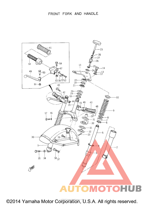 Front fork and handle