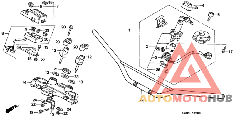 Handle pipe/top bridge