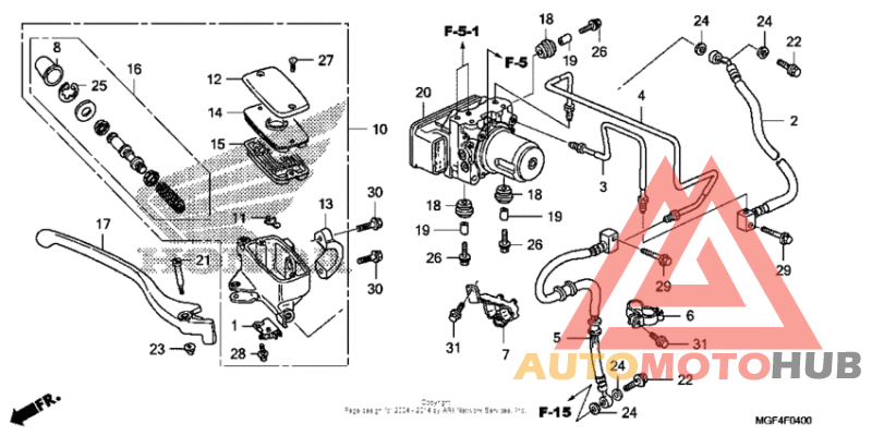 Front brake master cylinder (fsc600a)