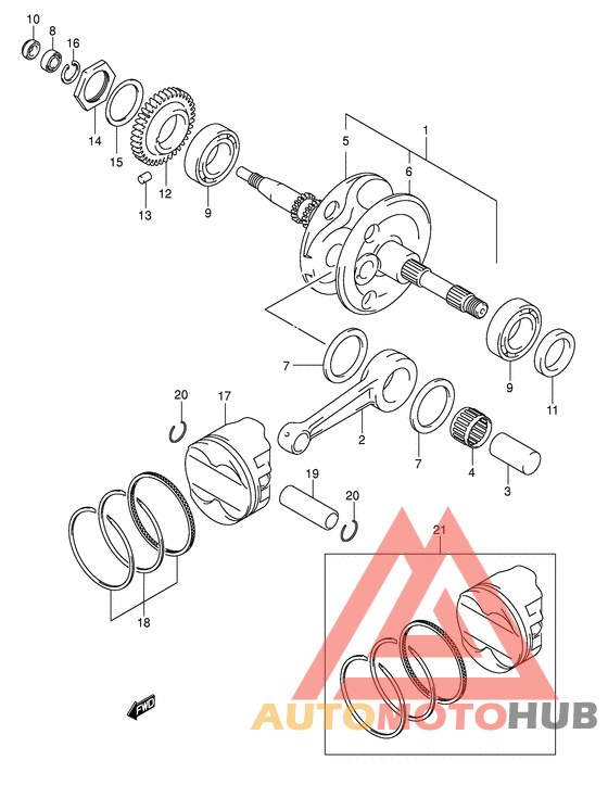 Вал коленчатый