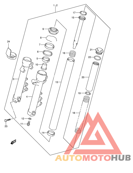 Демпфер передней вилки
