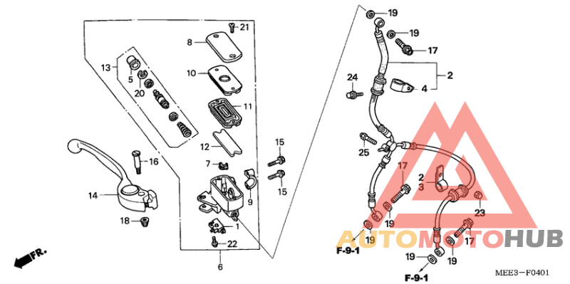 Fr. brake master cylinder