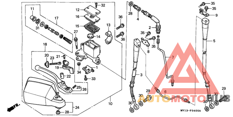 Fr. brake master cylinder