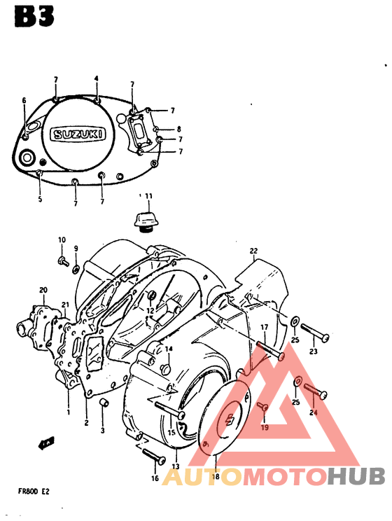 Crankcase cover ass`y  (v