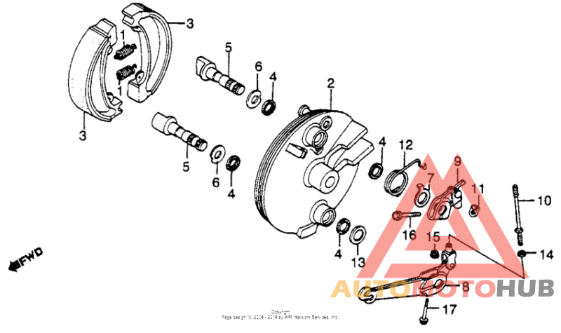 Xl500r front brake panel 82