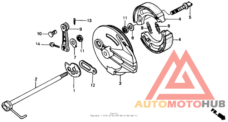 Rear brake panel 84-89