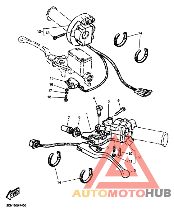 Handle switch, lever