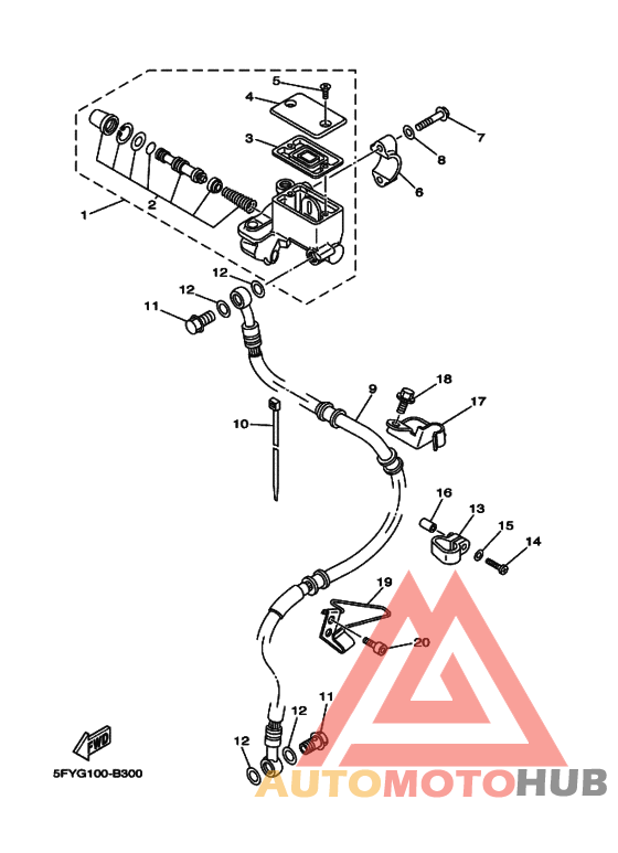 Передний тормозной цилиндр
