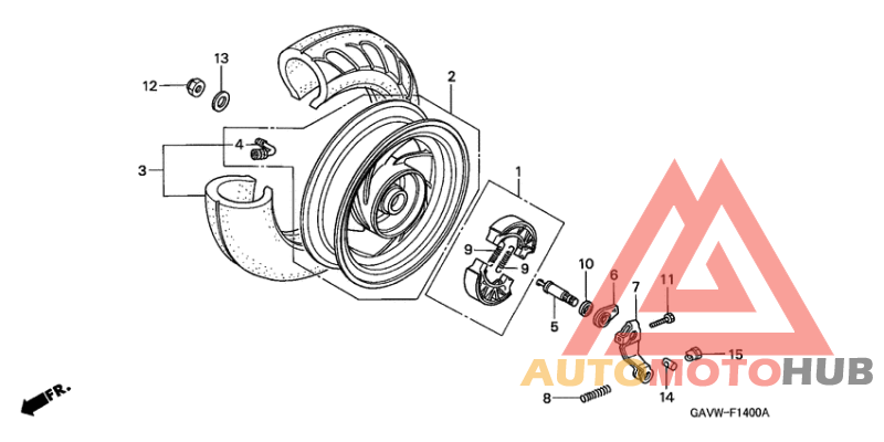 Rear wheel complete assy