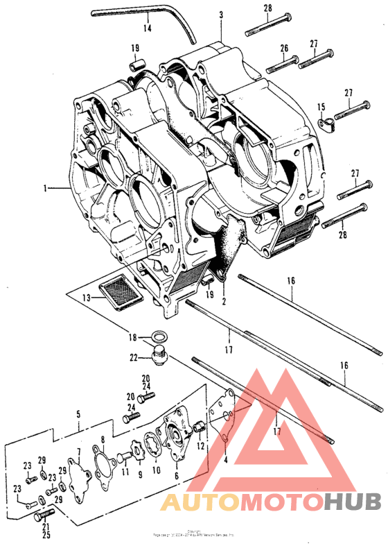 Crankcase + oil pump