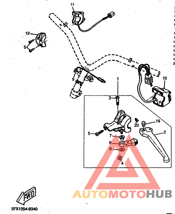 Handle switch. lever