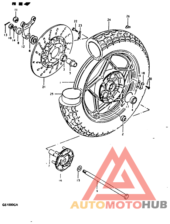 Rear wheel complete assy