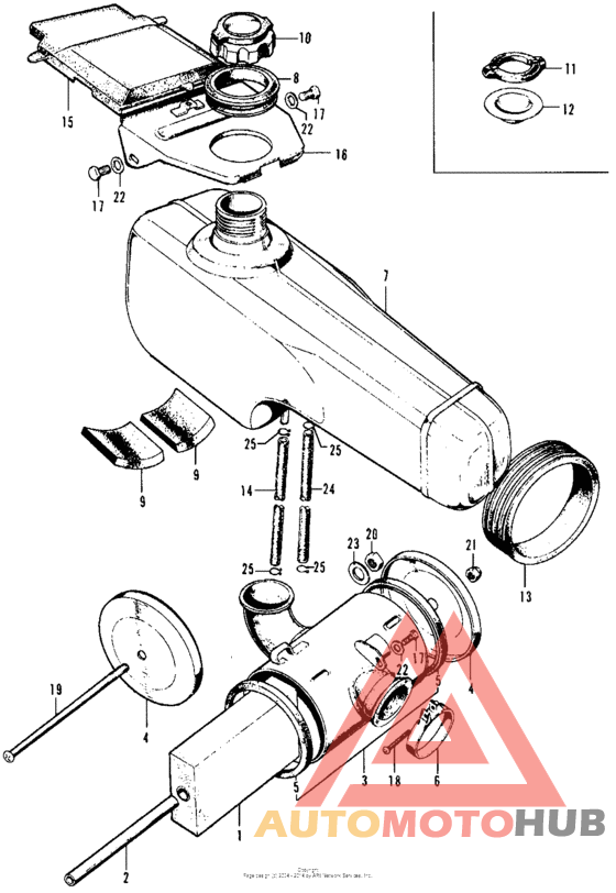 Fuel tank + air cleaner