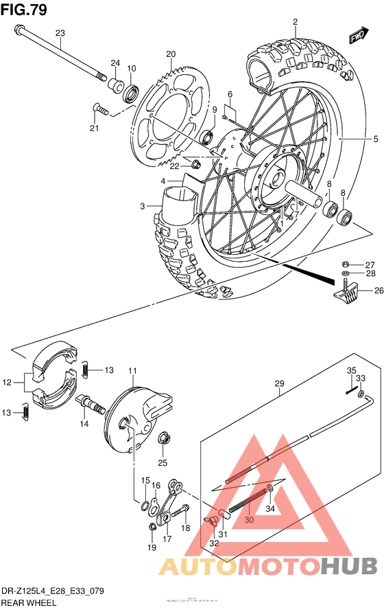 Rear Wheel (Dr-Z125L4 E28)