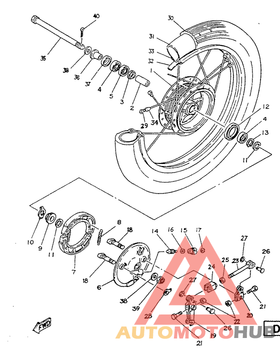 Переднее колесо