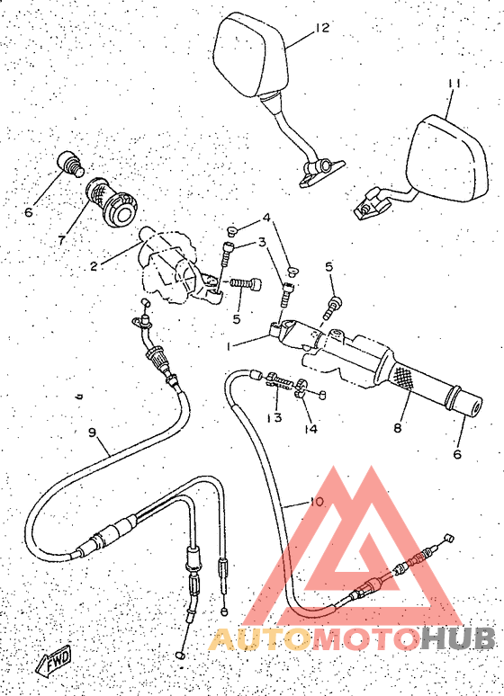 Steering handle. cable