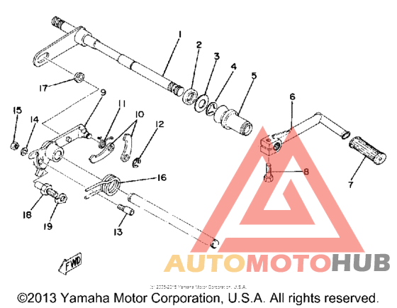 Shift shaft pedal