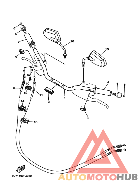 Steering handle & cable
