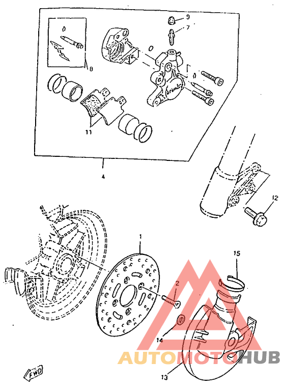 Front brake. caliper