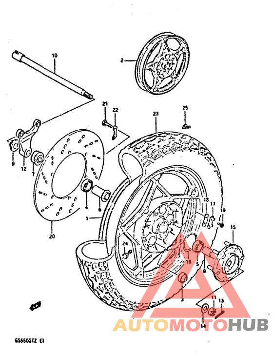 Rear wheel complete assy