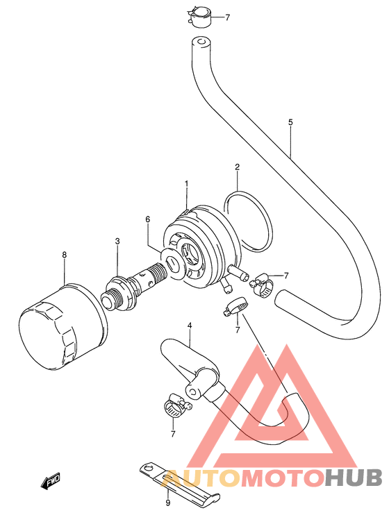 Oil cooler - oil filter