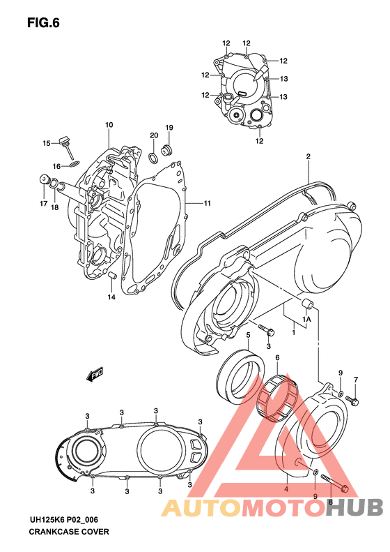 Crankcase cover ass`y  (v