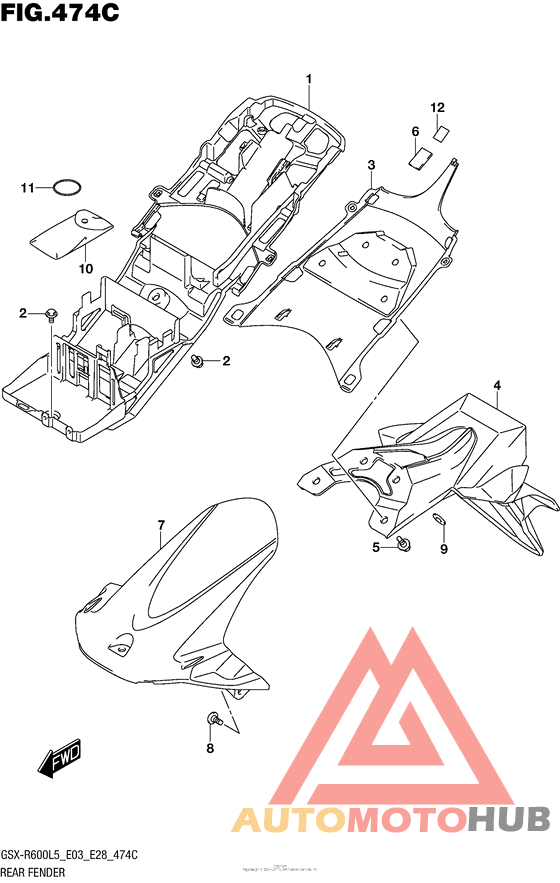 Rear Fender (Gsx-R600L5 E33)