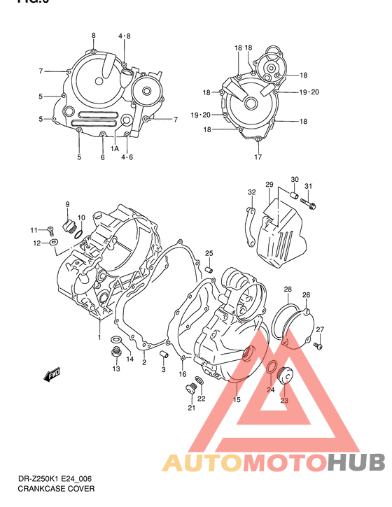 Crankcase cover ass`y  (v