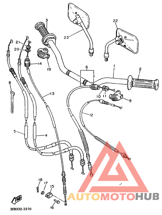 Steering handle. cable
