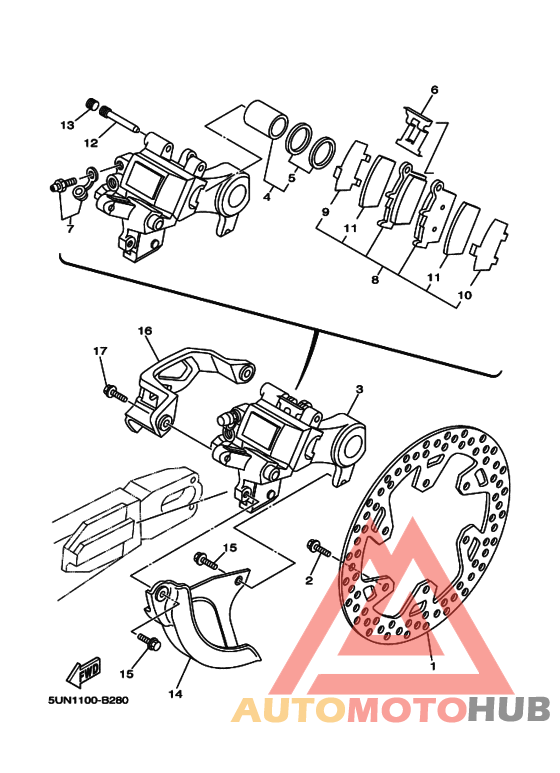 Задний суппорт