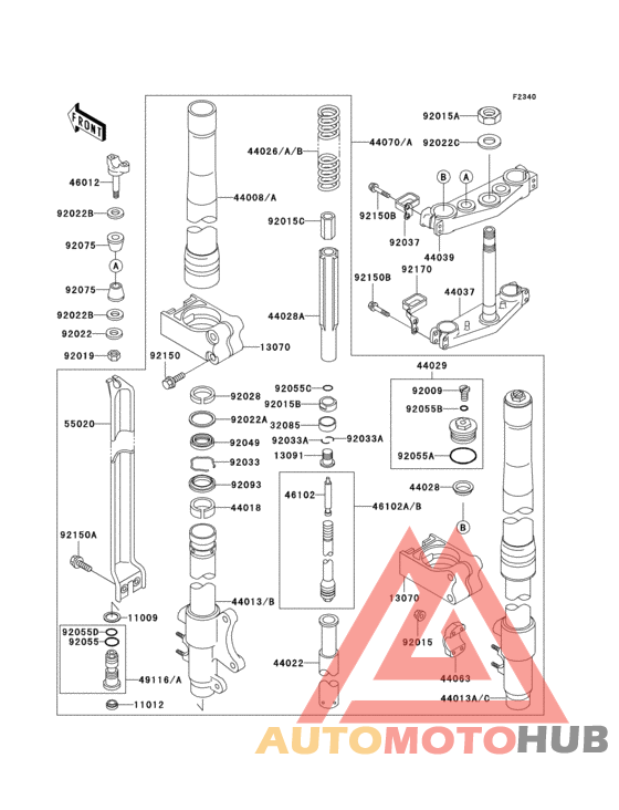 Front fork(1/2)(kx500-e4/e5)