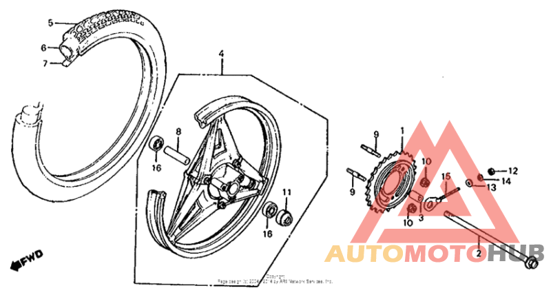 Переднее колесо