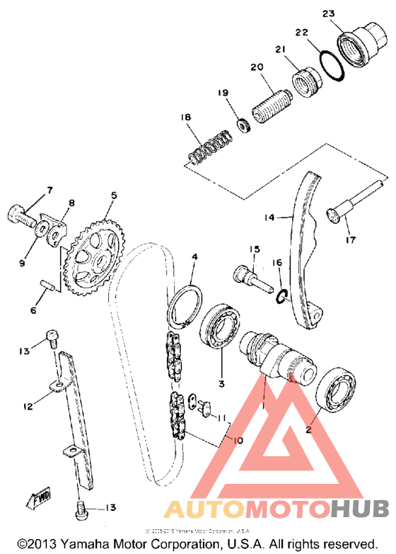 Camshaft - chain tensioner