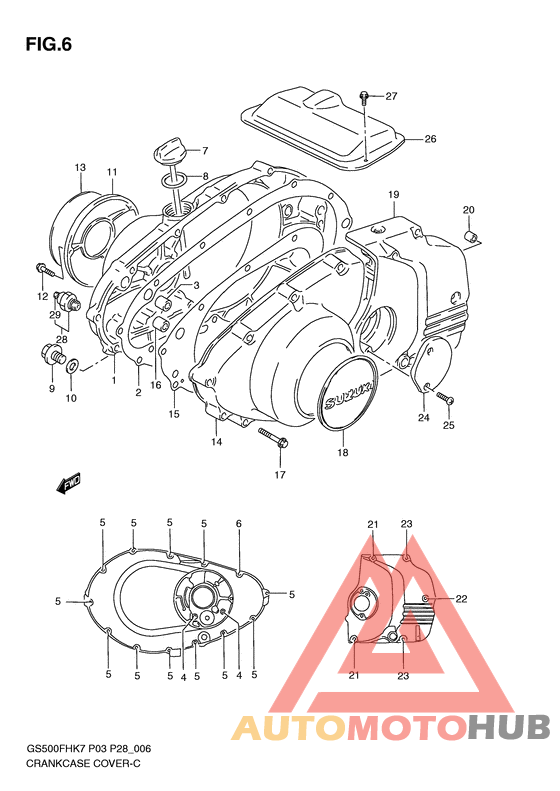 Crankcase cover ass`y  (v