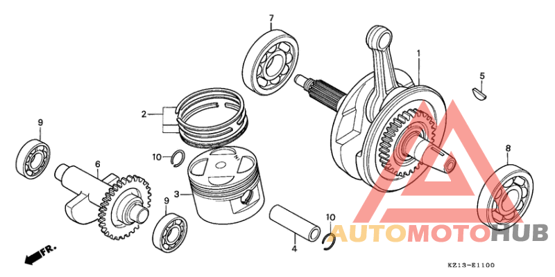 Crankshaft/piston