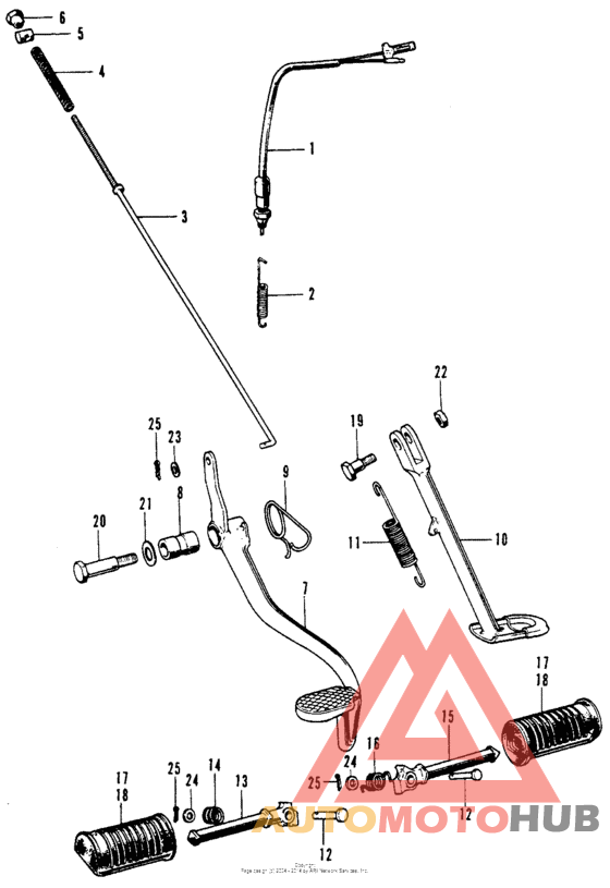 Rear brake + side stand