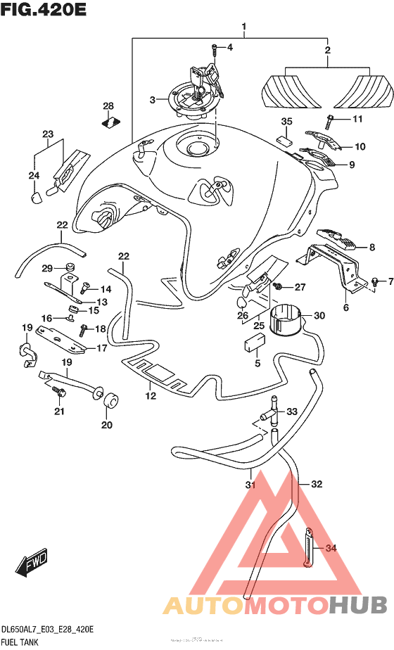 Fuel Tank (Dl650Al7 E33) (For Yu1)