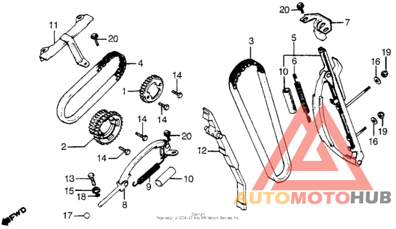 Cam chain + tensioner