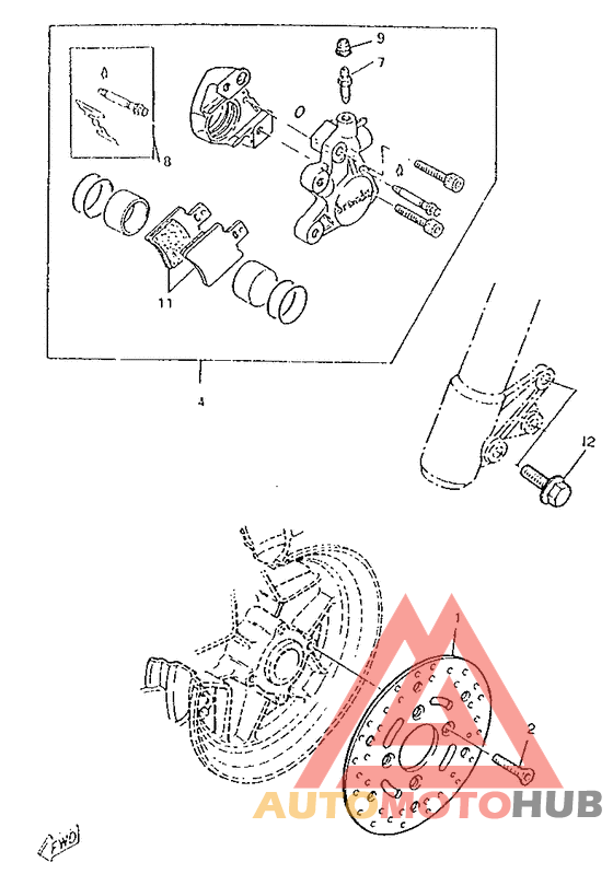Front brake. caliper